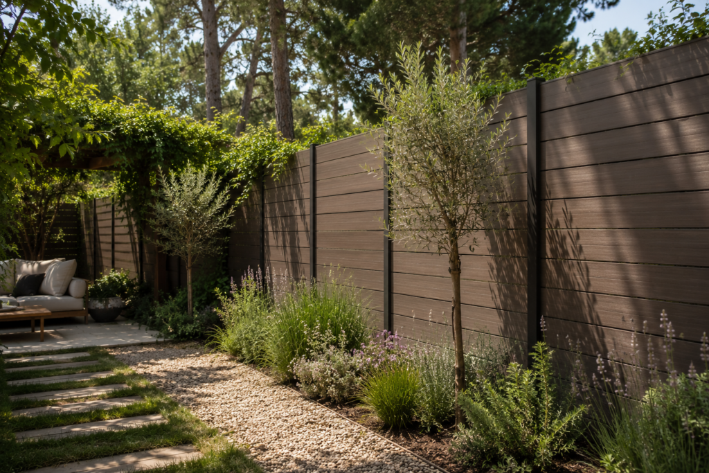 Ideas de Diseño de Jardines con Vallas de Composite para ganar intimidad